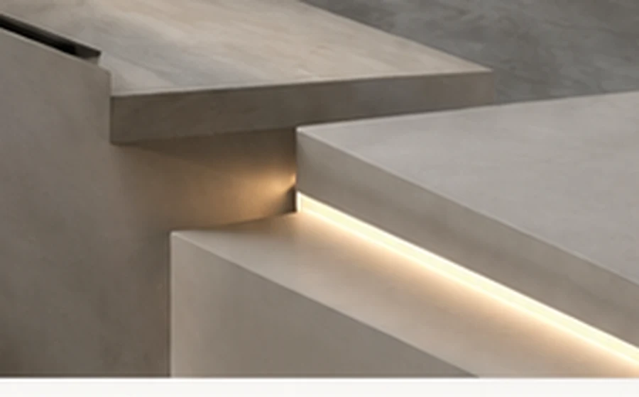 Detail moderního schodiště s podsvícením